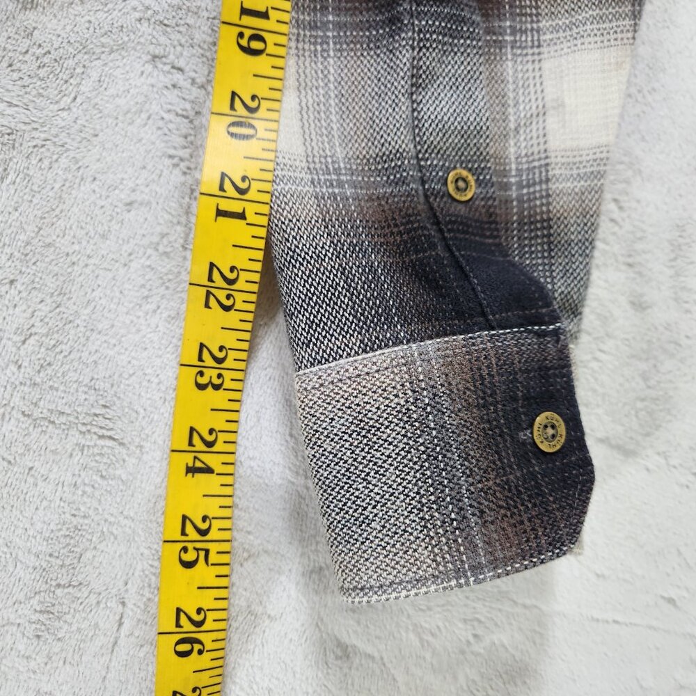 KUHL Law Flannel Shirt Men Size Medium Plaid Button Up Long Sleeve Inside Pocket - Picture 12 of 13